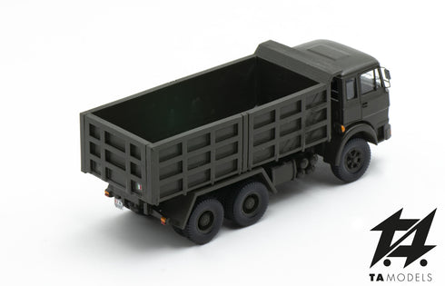 Fiat PC 300 Short Cabin 3 Axles Italian Army Green with Quarry Box H0 Scale 1:87