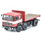 180 2+1 Axle Short Wheelbase Truck, Red, with Flatbed and White Band