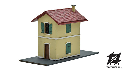 Casello ferroviario FS montato scala H0 1:87