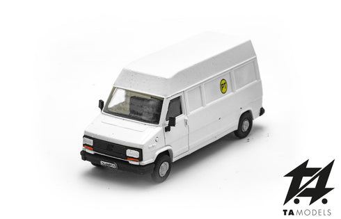 Fiat Ducato Furgone Bianco Passo Lungo Tetto Alto in livrea Poste Italiane scala H0 1:87