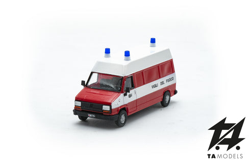 Fiat Ducato Long Wheelbase High Roof Fire Brigade Van H0 Scale 1:87