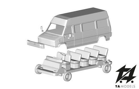 Fiat Ducato Furgone Passo Lungo Tetto Alto Kit di Montaggio scala H0 1:87