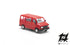 Fiat Ducato Pulmino Passo Corto Tetto Basso Montato Rosso scala H0 1:87