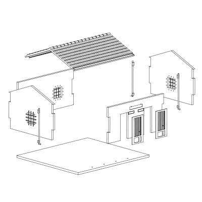 Ufficio Singolo Kit di Montaggio scala H0 1:87