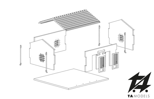 Ufficio Singolo Kit di Montaggio scala H0 1:87