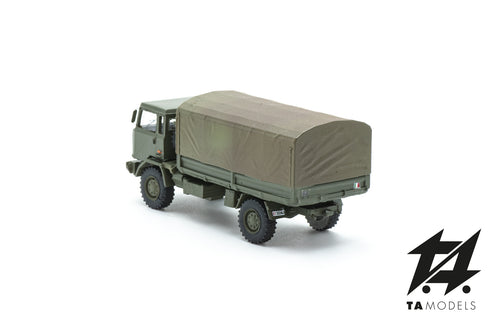 Fiat ACM 80 Tarpaulin Long Wheelbase Mounted NATO Green H0 Scale 1:87