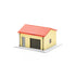 Single Garage Assembled H0 Scale 1:87