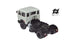 684 2-axle mounted white tractor truck with black chassis