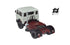 684 2-axle truck mounted on a white tractor with a red chassis