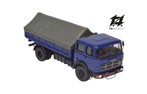 Fiat 684 Blue with Grey Hut Tarpaulin, H0 Scale 1:87
