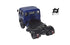 684 2-axle mounted blue tractor truck with black chassis