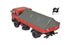 684 2-axle truck mounted red with grey tarpaulin