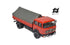 684 2-axle truck mounted red with grey tarpaulin
