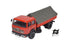 684 2-axle truck mounted red with grey tarpaulin