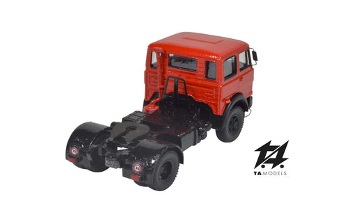 Fiat 684 T Red with Black Chassis H0 Scale 1:87