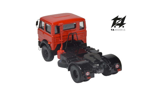 Fiat 684 T Red with Black Chassis H0 Scale 1:87