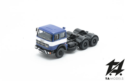 Fiat 697 T Blue with Black Frame and White Band H0 Scale 1:87