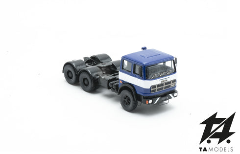 Fiat 697 T Blue with Black Frame and White Band H0 Scale 1:87