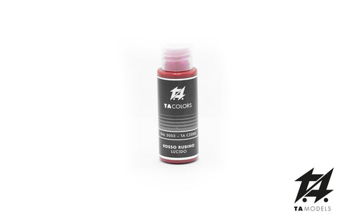 TA COLORS TA-C208G - RUBY RED Gloss Acrylic Color 30ml