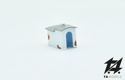 White railway toll booth oven in scale N 1:160