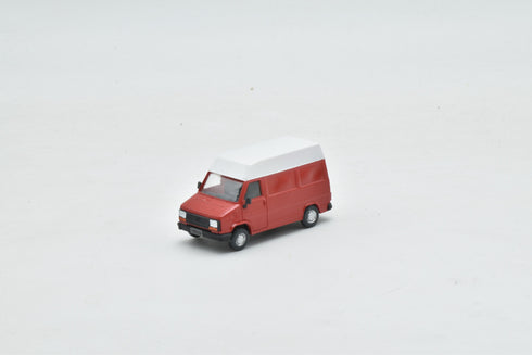 Fiat Ducato van, first series, short wheelbase, high roof, red, H0 scale 1:87