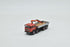 Fiat 180 nc 4 axles with hydraulic crane and body with aluminium sides, red cabin, H0 scale 1:87