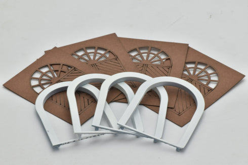 Set of 4 railway warehouse doors, 1:87 scale