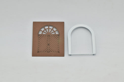 Set of 4 railway warehouse doors, 1:87 scale