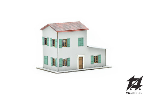 Casa civile 2 in kit di montaggio scala H0 1:87