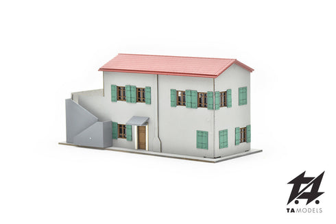 Rustico di campagna rosso pompeiano scala H0 1:87