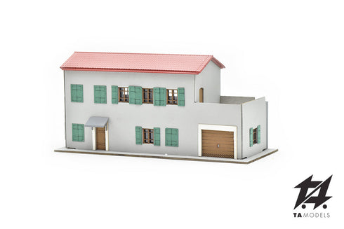 Rustico di campagna rosso pompeiano scala H0 1:87