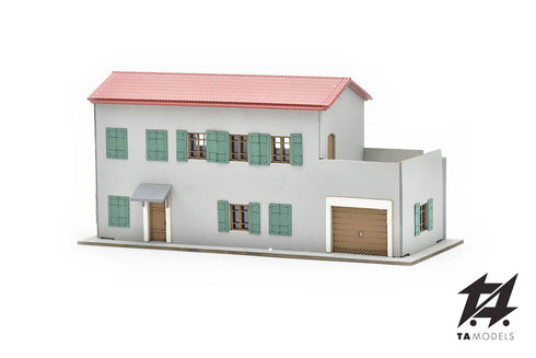 Rustico di campagna rosso pompeiano scala H0 1:87