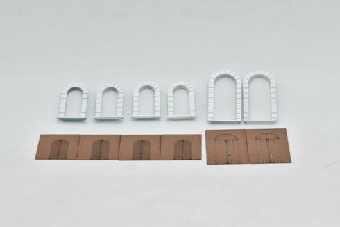 Set of 6 railway warehouse windows, 1:87 scale