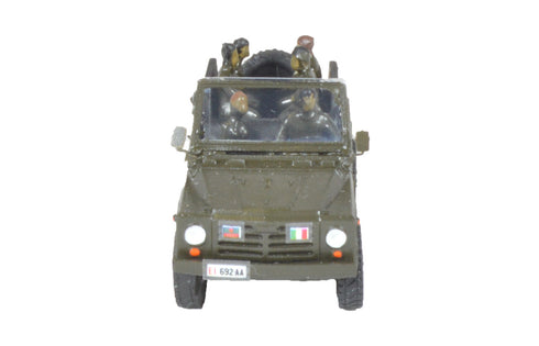 Fiat AR76 Campagnola Cabriolet Assembled Green EI with MILITARY H0 scale 1:87
