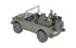 Fiat AR76 Campagnola Cabriolet Assembled Green EI with MILITARY H0 scale 1:87
