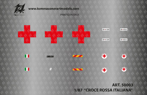 Italian Red Cross Decal, 1:87 scale