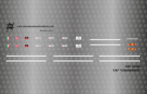 Carabinieri Decal Scale H0 1:87