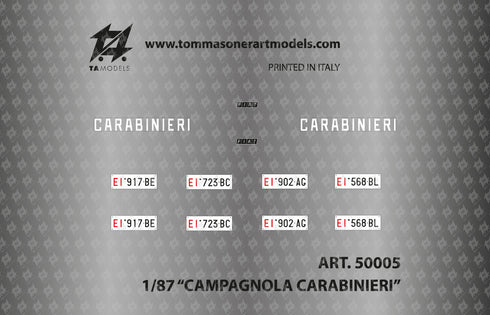 Campagnola Carabinieri Decal H0 scale 1:87