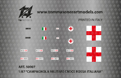 Decal Campagnola Militare CRI scale H0 1:87