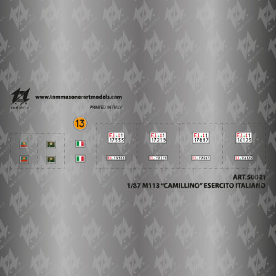 Decal Camillino CAMILLINO VCC-1 Esercito Italiano scala H0 1:87
