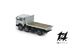 691 2+1 Axle Short Wheelbase Truck, White, with Flatbed