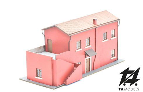 Rustico di campagna rosso pompeiano scala H0 1:87