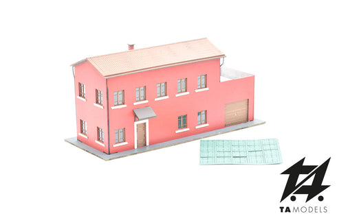 Rustico di campagna rosso pompeiano scala H0 1:87