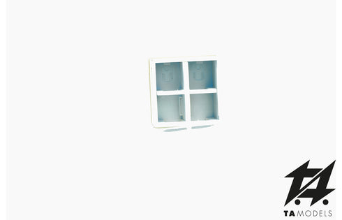 Gabinetti di stazione FS giallo ocra con interni riprodotti scala H0 1:87