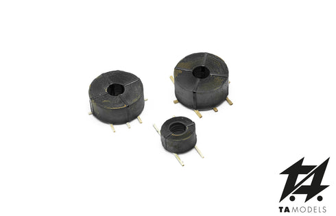 3pcs H0 1:87 scale flat coils with aging