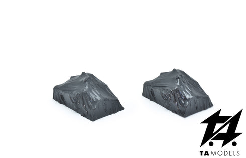 Loading Black Tarpaulin 2pcs H0 scale 1:87