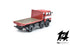 180 2+1 Axle Short Wheelbase Truck, Red, with Flatbed and White Band
