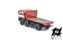 180 2+1 Axle Short Wheelbase Truck, Red, with Flatbed and White Band