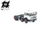White Tractor-mounted 691 2+1 Axle Truck with Black Frame