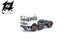 White Tractor-mounted 691 2+1 Axle Truck with Black Frame